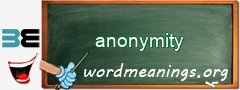 WordMeaning blackboard for anonymity